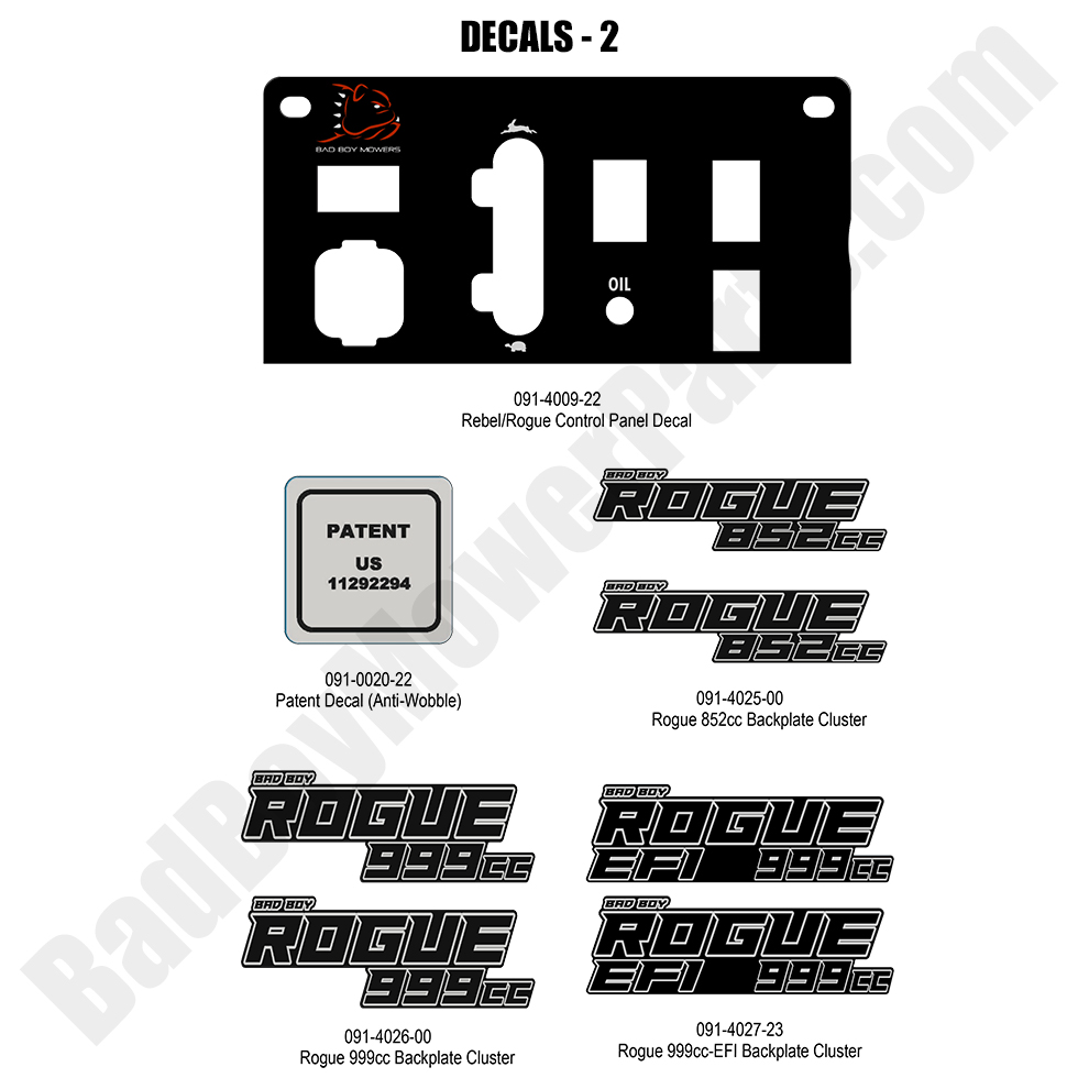 2023 Rogue - Decals - 2